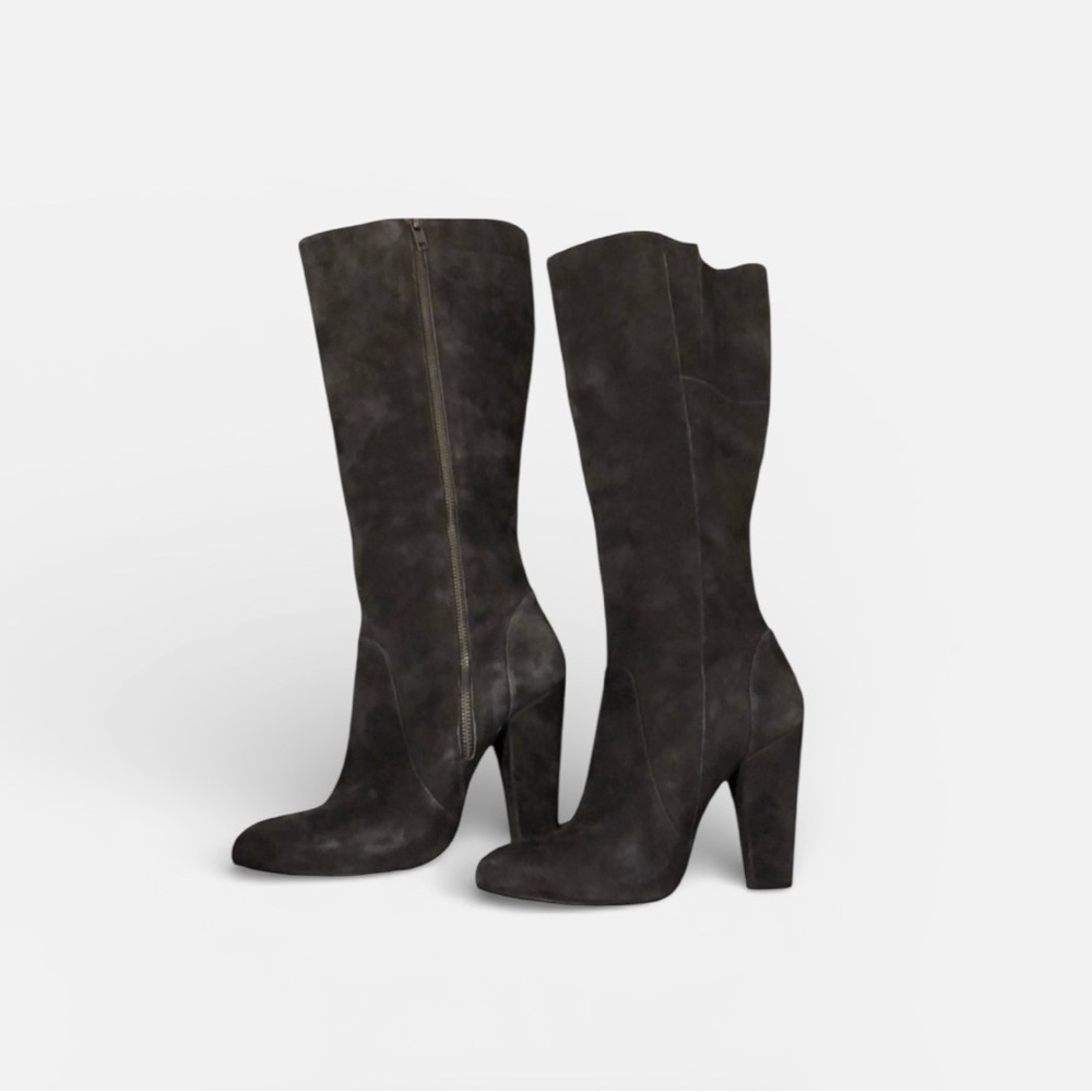 Steve Madden Joan grey suede knee-high boots size 8.5